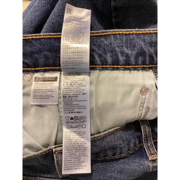 Levi's 505 Mens Regular Fit Med Wash Blue Denim Jeans Sz 38x30 - Picture 12 of 14